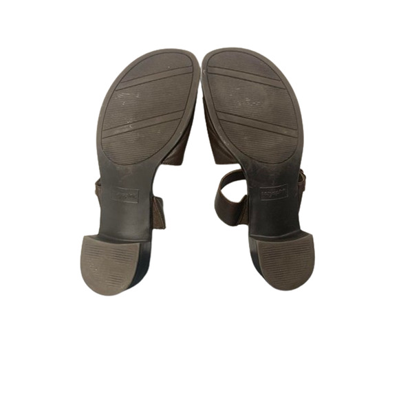 Easy Spirit Womens Brown Faux-Leather Slide Sandals Size 9M With Buckle - Picture 8 of 8